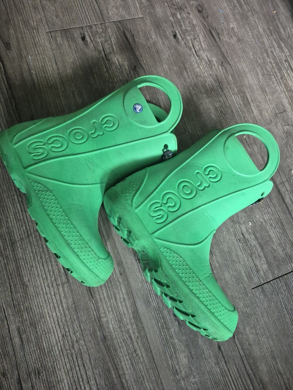 CROCS Vibrant Green Waterproof Clog Boots - J3